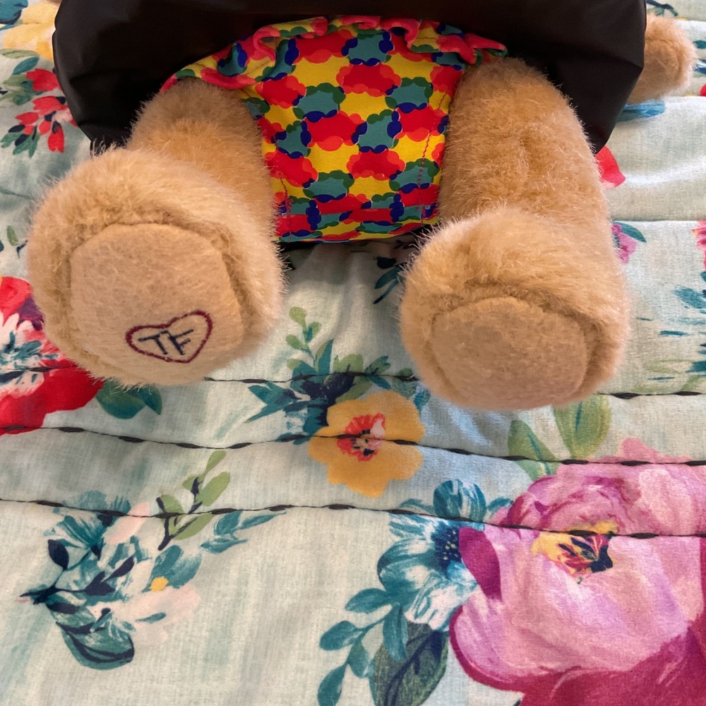 Tender Heart Treasures Plush Teddy Bear Tan Colorful Leotard Black Skirt 12.5" - Picture 8 of 8